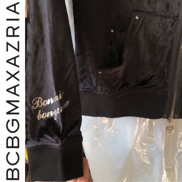 🆕 Hooded Velour Studded Sweat Suit BCBG MAX AZRIA - Picture 10 of 15